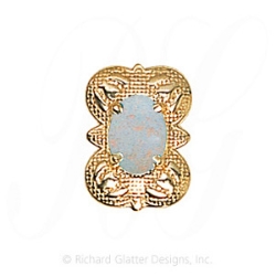 GS494 OP - 14 Karat Gold Opal Slide 